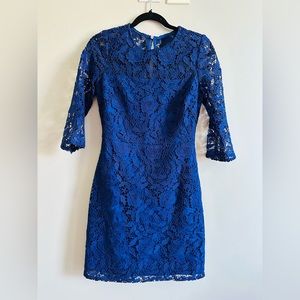 J. Crew Collection navy lace sheath dress - Size 0 / XS